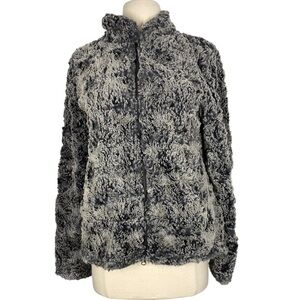 DYLAN Gray Faux Fur Jacket Small Gray